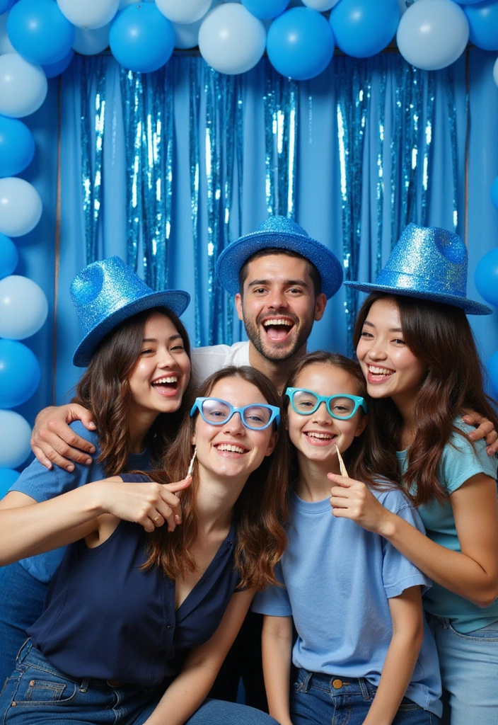 21 Gorgeous Ways to Incorporate a Blue Wedding Theme into Your Big Day! - 12. Creative Blue Photo Booth