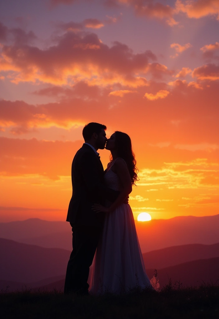 20 Breathtaking Romantic Wedding Photos That Will Make You Swoon (Don’t Miss #5!) - 2. Sunset Silhouette Magic