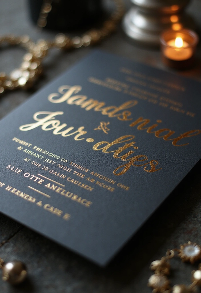 21 Trendy Wedding Invitations Ideas You Need to See (Especially #11!) - 9. Foil Stamping