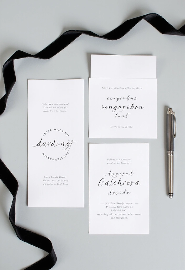 21 Trendy Wedding Invitations Ideas You Need to See (Especially #11!) - 2. Modern Minimalism