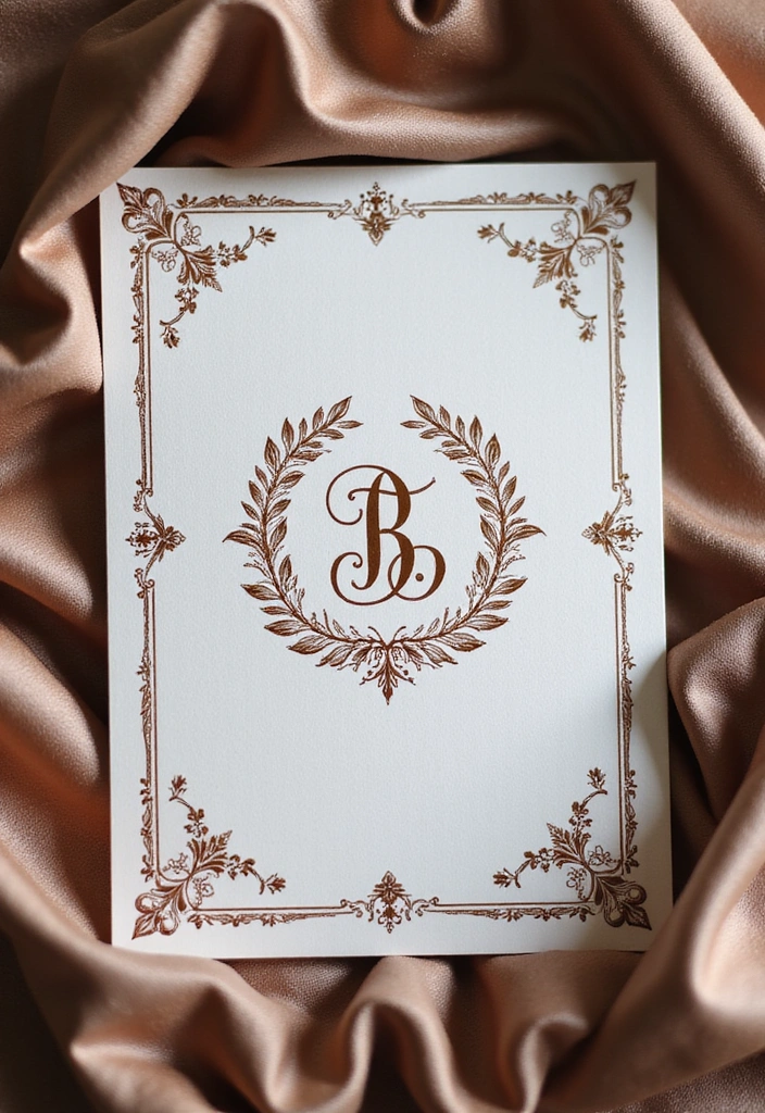 21 Trendy Wedding Invitations Ideas You Need to See (Especially #11!) - 14. Classic Monograms