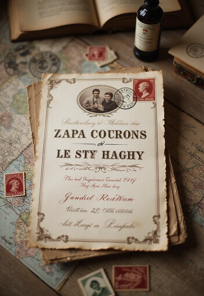 21 Trendy Wedding Invitations Ideas You Need to See (Especially #11!) - 5. Vintage Postcard Style