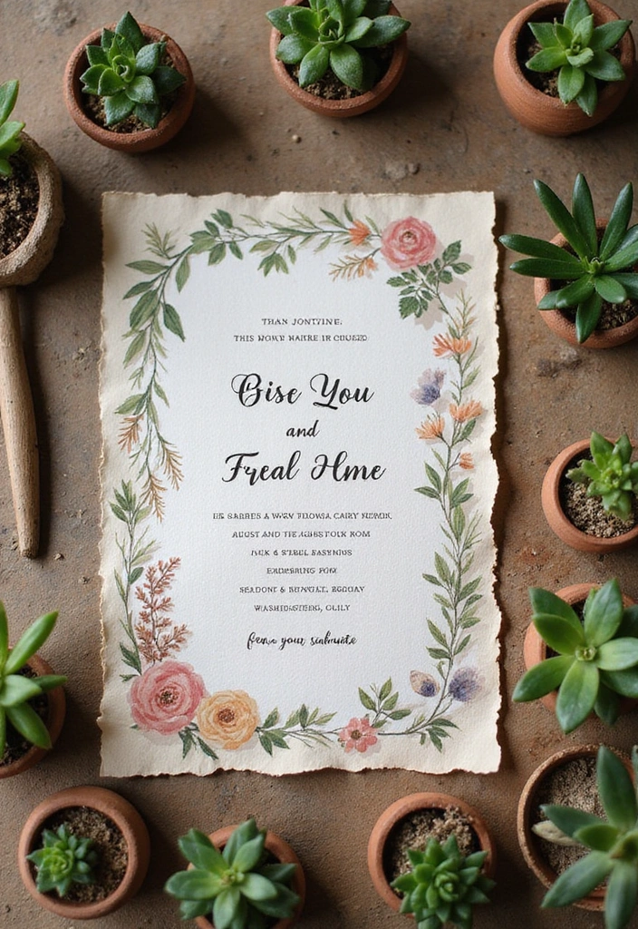 21 Trendy Wedding Invitations Ideas You Need to See (Especially #11!) - 8. Eco-Friendly Invitations
