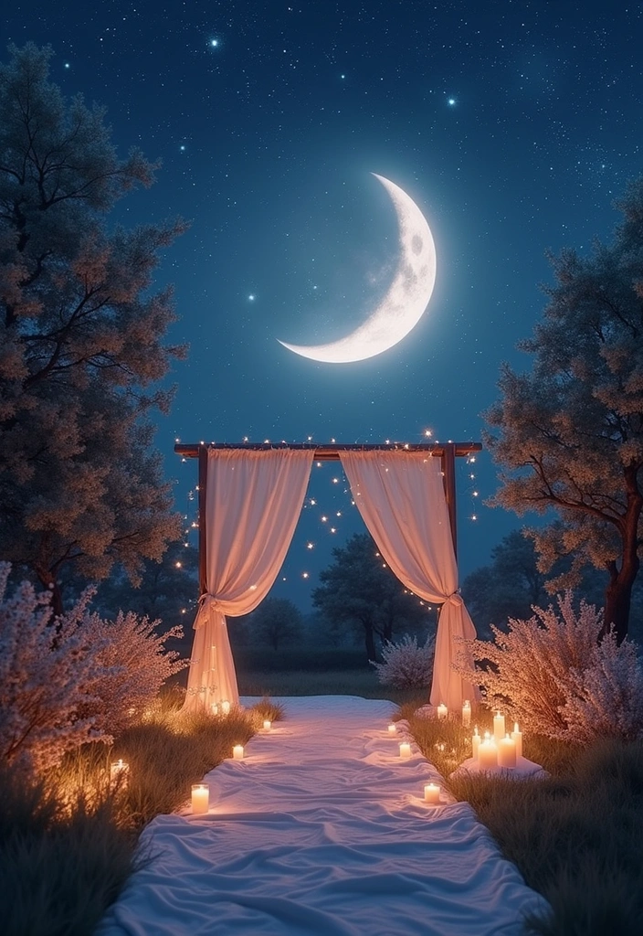 21 Dark Fairytale Wedding Themes That Will Leave You Spellbound (You Won't Believe #13!) - 8. Mystical Moonlight