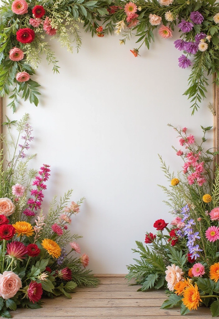 21 Wildflower Wedding Inspirations That'll Make Your Heart Skip a Beat! - 11. Romantic Photo Booth Backdrop