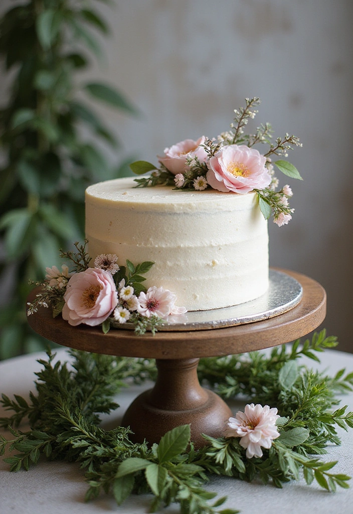 21 Wildflower Wedding Inspirations That'll Make Your Heart Skip a Beat! - 16. Lush Wildflower Cake Stand