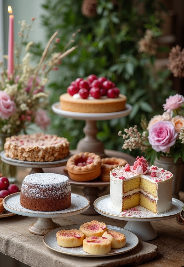 21 Enchanting Country Garden Wedding Ideas That Will Leave You Breathless! - 12. Elegant Dessert Display