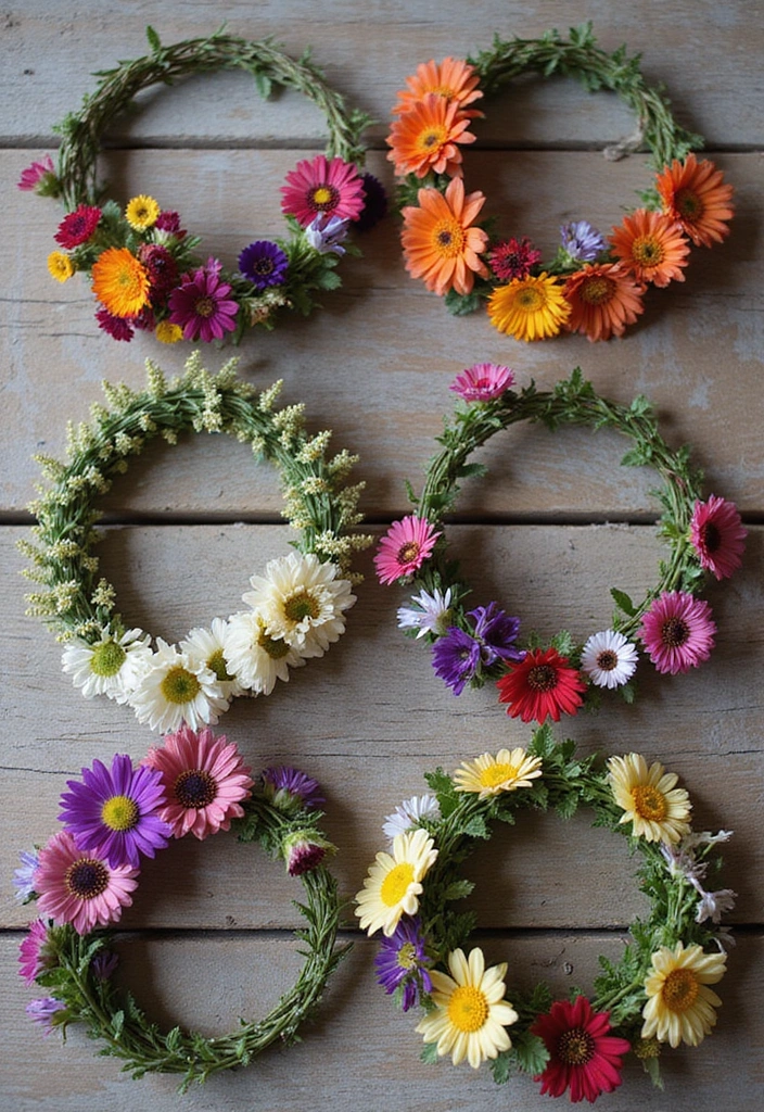 21 Wildflower Wedding Inspirations That'll Make Your Heart Skip a Beat! - 5. Floral Crown Magic