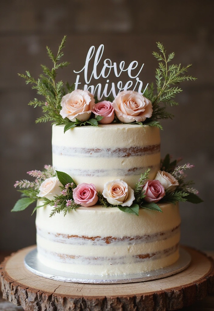 21 Wildflower Wedding Inspirations That'll Make Your Heart Skip a Beat! - 10. Creative Cake Toppers