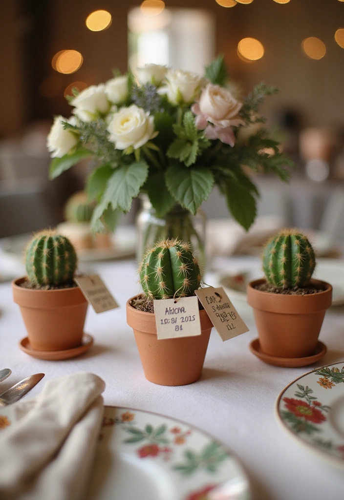 21 Stunning Mexican Wedding Theme Ideas That Will Make Your Ceremony Unforgettable! - 4. Lively Cactus Wedding Favors