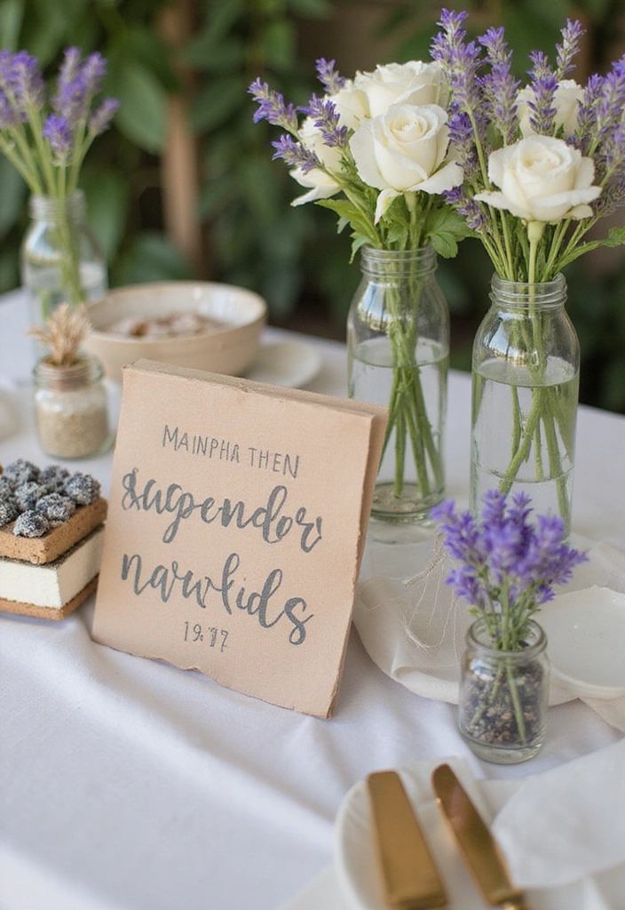 21 Stunning Sage and Lavender Wedding Themes That Will Leave You Breathless! - 13. DIY Creative Touches