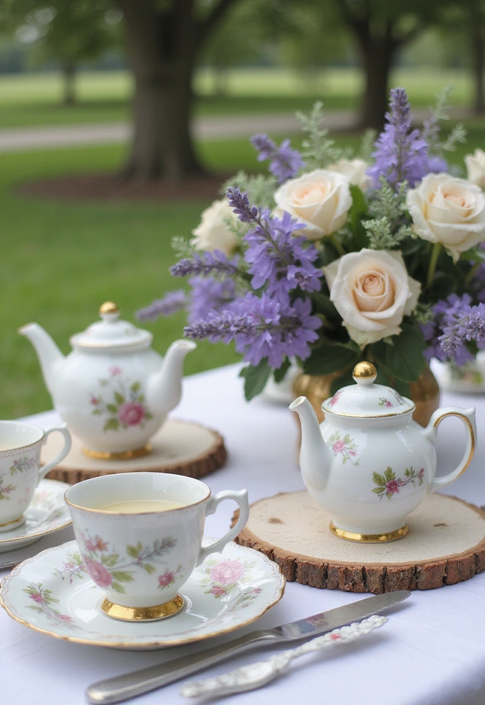 21 Stunning Sage and Lavender Wedding Themes That Will Leave You Breathless! - 16. Tea Party Inspired