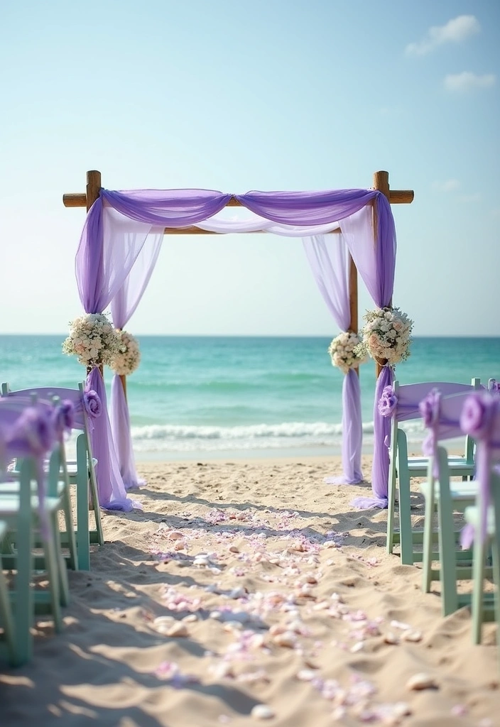 21 Stunning Sage and Lavender Wedding Themes That Will Leave You Breathless! - 8. Beachy Vibes