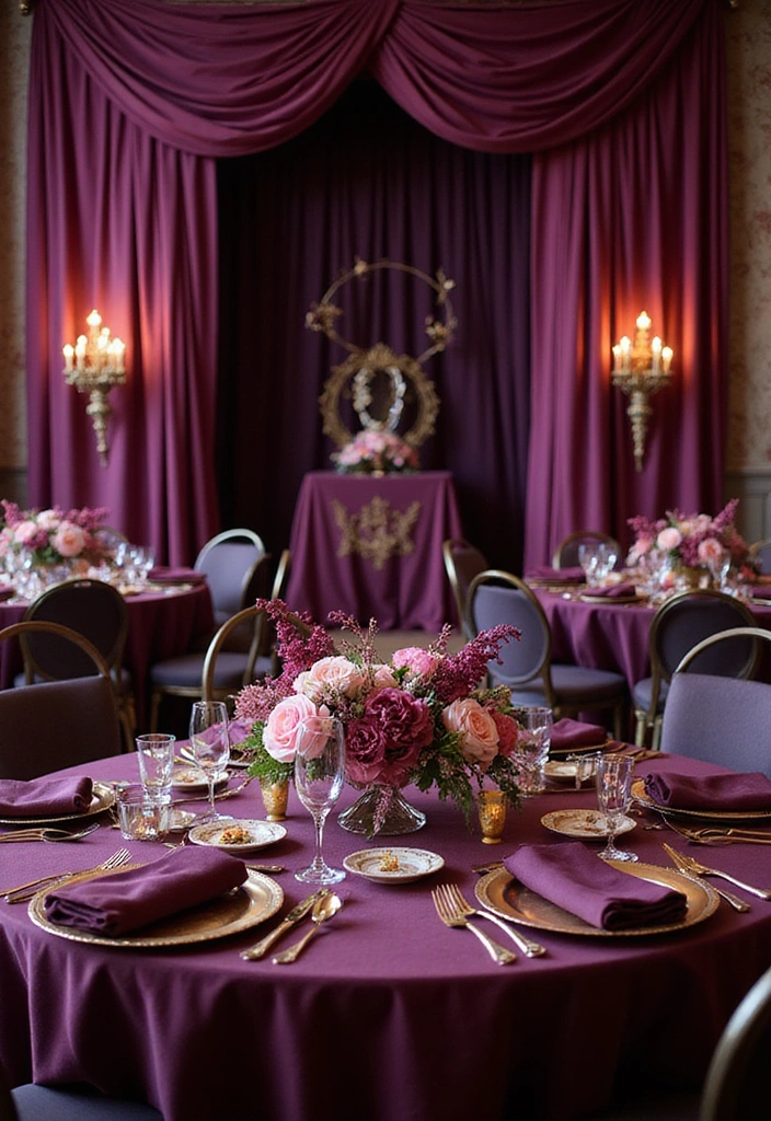 21 Stunning Purple Wedding Styles That Will Leave You Breathless (You Won't Believe #11!) - 2. Royal Plum Elegance