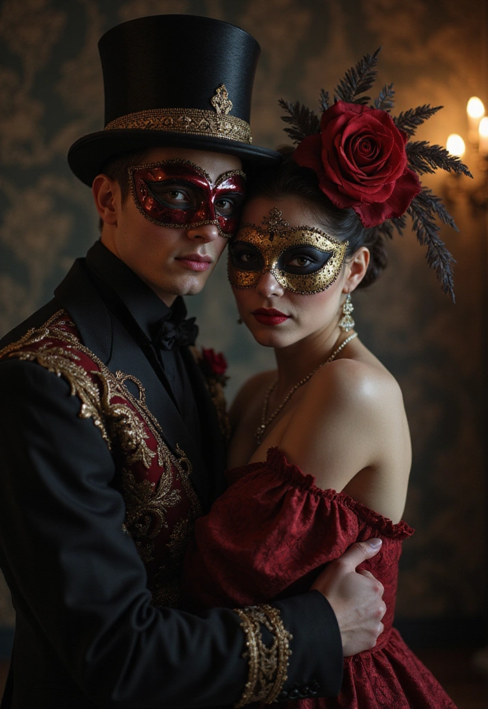21 Dark Fairytale Wedding Themes That Will Leave You Spellbound (You Won't Believe #13!) - 12. Dark Masquerade